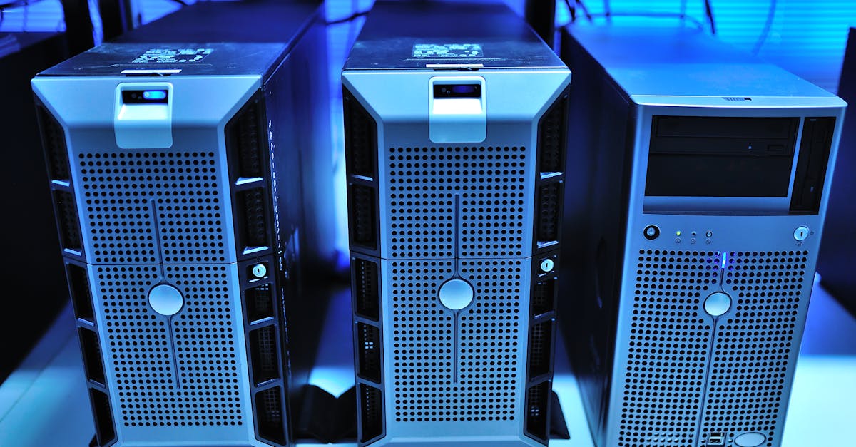 Close-up view of modern rack-mounted server units in a data center.